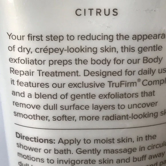 Crepe Erase Body Firm Body Refining Exfoliant Citrus 10 Fl Oz - Picture 6 of 6